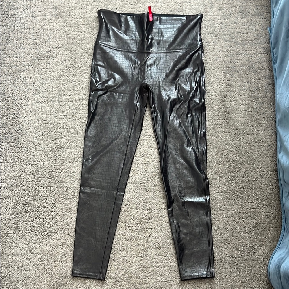 Faux Leather Black High-Waisted Leggings